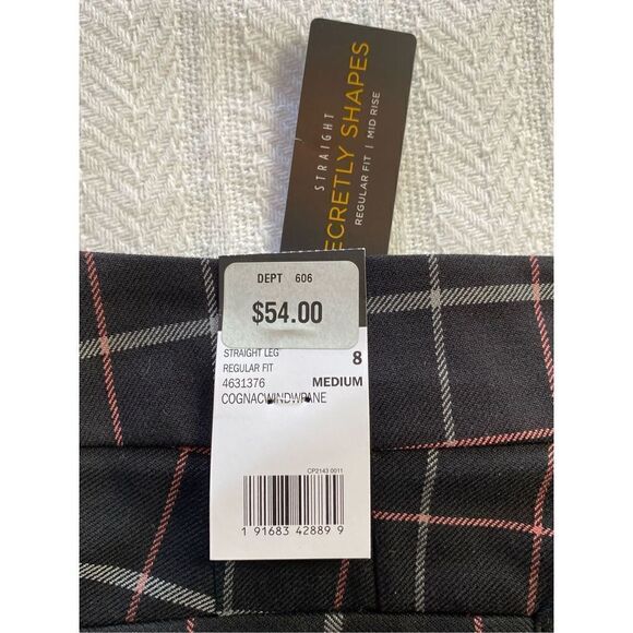 LEE Womens Size 8 Mid-Rise Straight Fit Pants in Black Multi - Picture 6 of 10